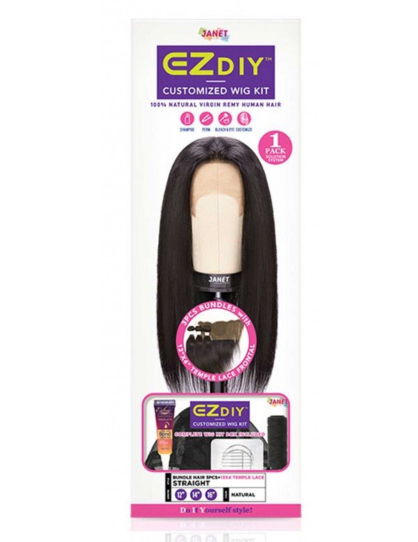 EZ DIY(WITH KIT) STRAIGHT +13X4 TEMPLE LACE