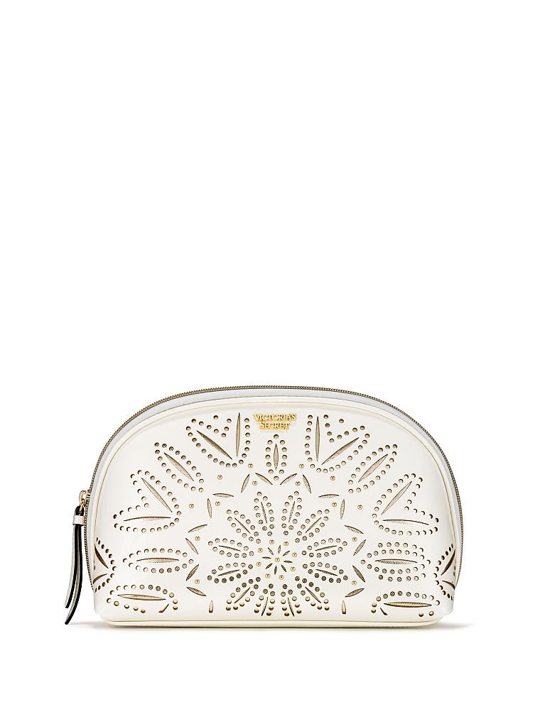 VICTORIAS/LASER-CUT FLORAL GLAM BAG Beige