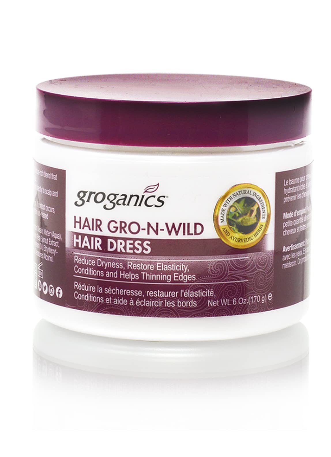 GROGANICS/Hair gros-N-wild hair dress 6oz