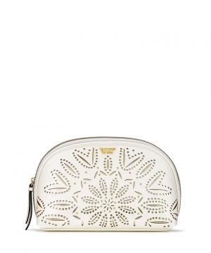 VICTORIAS/LASER-CUT FLORAL GLAM BAG Beige