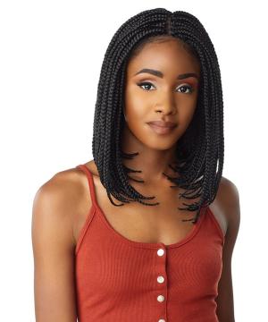 SENSATIONNEL/CLOUD 9 4X4 BRAIDED LACE WIG" BOX BRAID BOB"